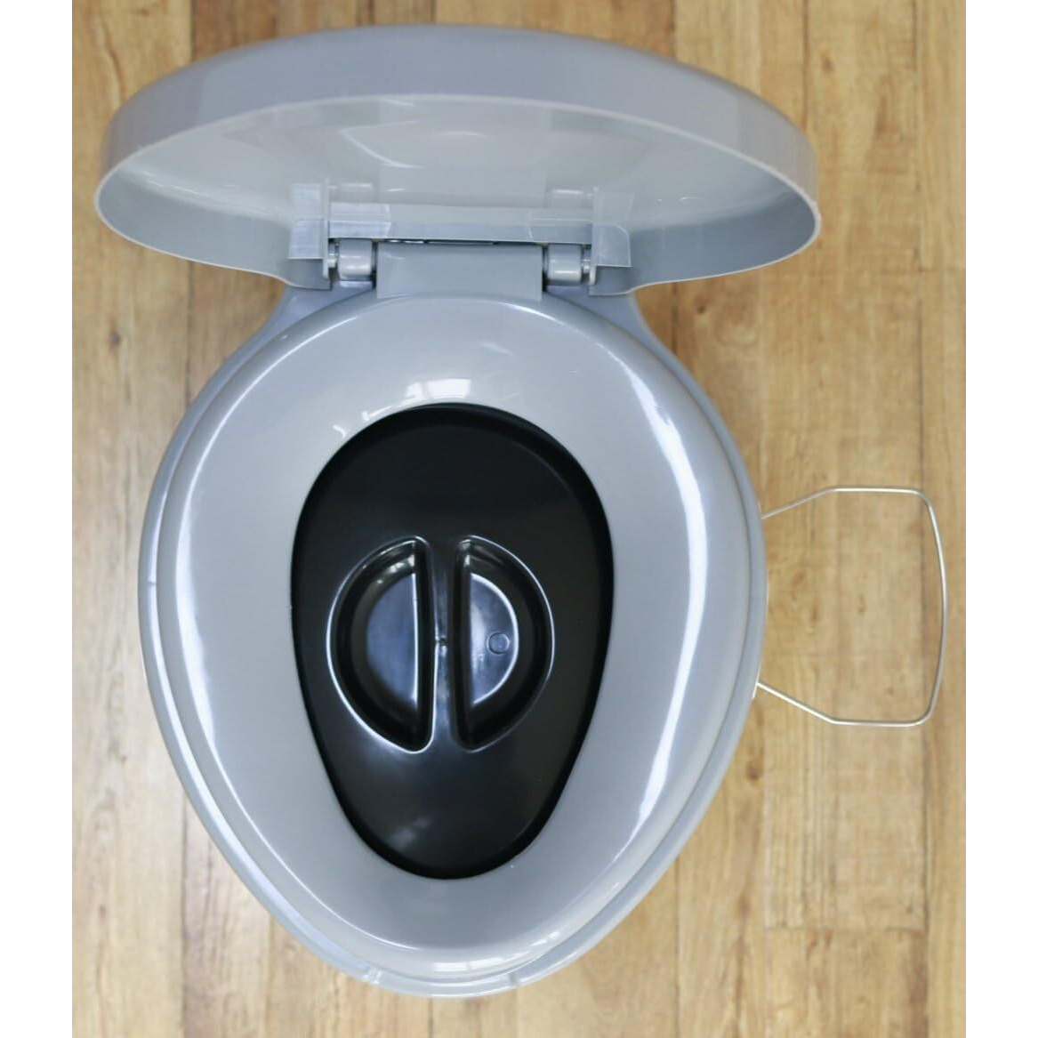 Ndola Grey Portable Indian Toilet To Western Convertor|Toilet Commode For Patients|Indian Commode Chair|Portable Toilet Seat For Adult, Handicap People (Portable Commode) Grey Colour (Grey) - Plastic