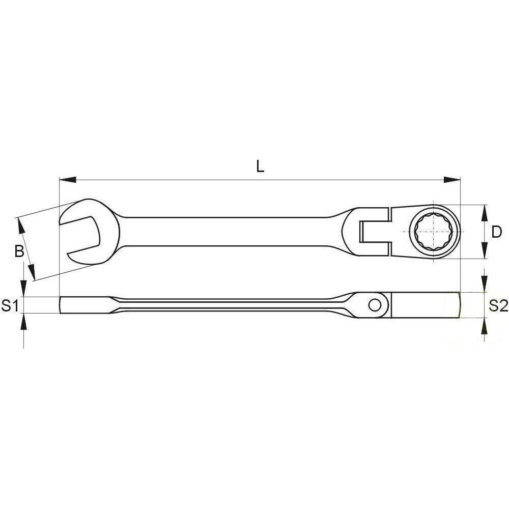 Yato Combination Ratchet Wrench Yt-01908 Spanner Set Tools Kit|Tool Set|Carbon Steel Spanner|Industrial Use|Tool Kit Set For Home|Toolkit|Spanner Kit|Combination Ratchet Spanner Set | 8Mm