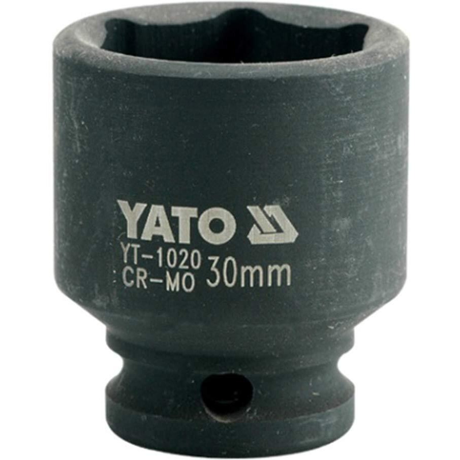 Yato Yt-1020 Impact Socket 1/2Inch X30Mm|Impact Socket Wrench Adaptor|Power Tools|Home Tools|Industrial Tools|Mechanical Tools|Automotive|Crmoscm-440|Crv50Bv30|Black Phosphated|Cold Forged|Socket Set