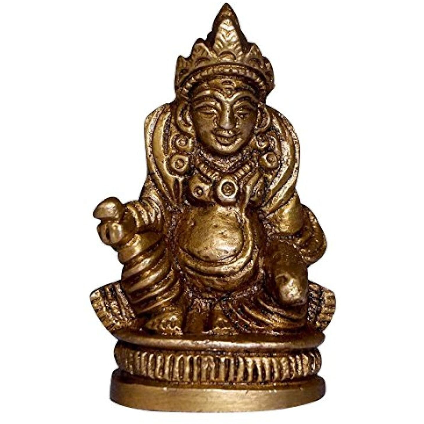 Pick End Now Lord Kuber Brass Statue For Home Temple | Product Dimensions - 2 X 3 X 5 Cm, 75Gm, Wedding