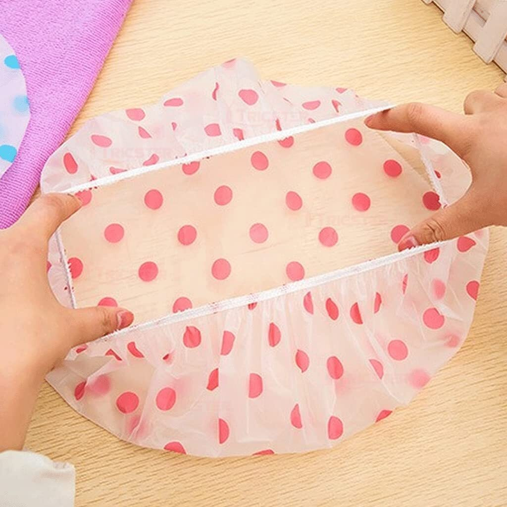 Tricster Shower Cap Set Of 6 For Women, Reusable Waterproof Elastic Eva Free-Size Bathroom Shower Caps - For Homes, Spas, Salons, Hair Treatment, Beauty Parlors (Multicolored And Multi-Design)