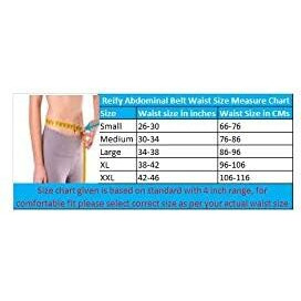 Reify 8-Inch Grey Abdominal Belt After Delivery Tummy Reduction Trimmer Belly Slimming Binder For Women Post Pregnancy Care (Grey, S), 26-30 Inch