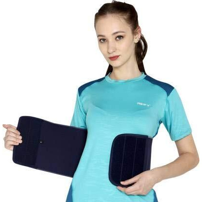 Reify 8-Inch Blue Abdominal Belt After Delivery Tummy Reduction Trimmer Belly Slimming Binder For Women Post Pregnancy Care (Blue, S), 26-30 Inch