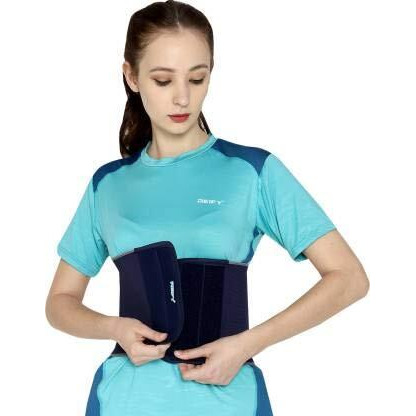 Reify 8-Inch Blue Abdominal Belt After Delivery Tummy Reduction Trimmer Belly Slimming Binder For Women Post Pregnancy Care (Blue, S), 26-30 Inch