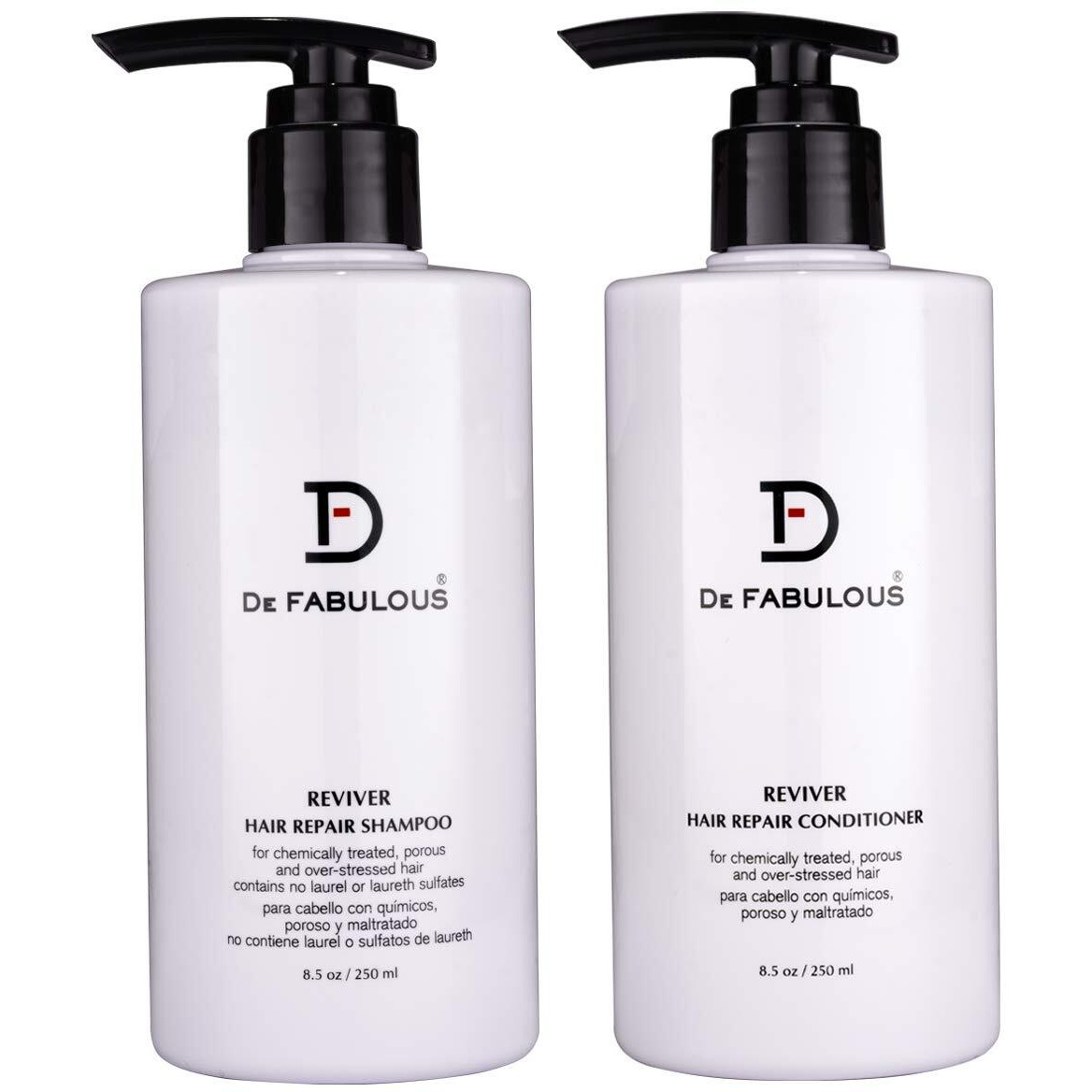 De Fabulous Reviver Hair Repair Shampoo & Conditioner 250Ml (Combo Of 2) | Sulphate-Free Ph Balanced | All Hair Types