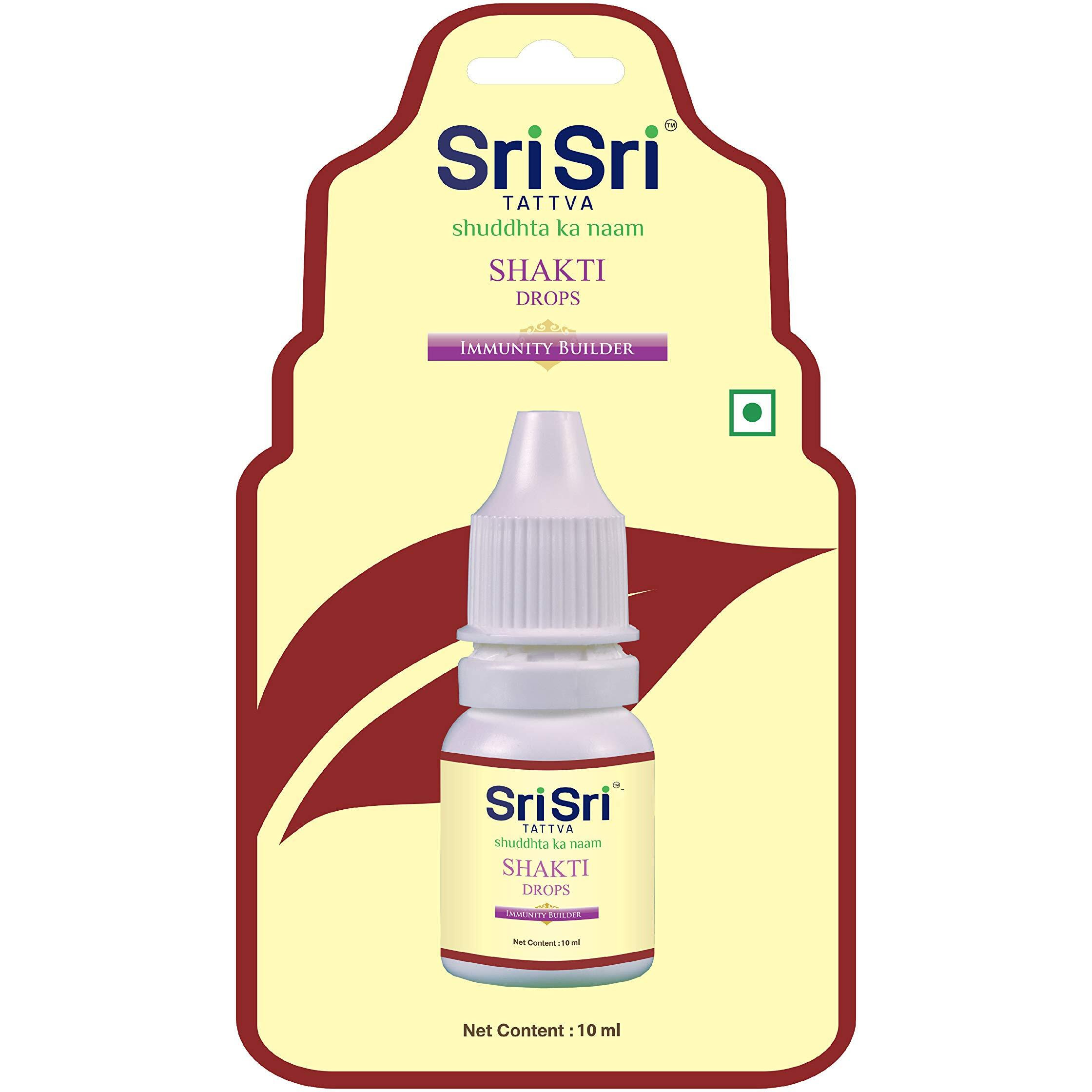 Sri Sri Tattva Shuddhta Ka Naam Shakti Drops - Ayurvedic Immunity Booster For Adults & Kids - Natural Drops For Strength & Stamina - Relief From Cough, Cold & Sore Throat - 10Ml (Pack Of 1)
