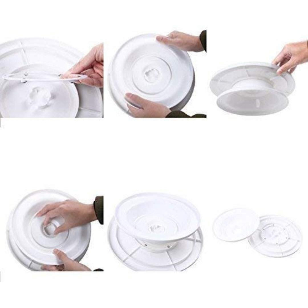 Leawall Cake Stand | Cake Tools Round Easy Rotate Turntable Revolving, Plastic