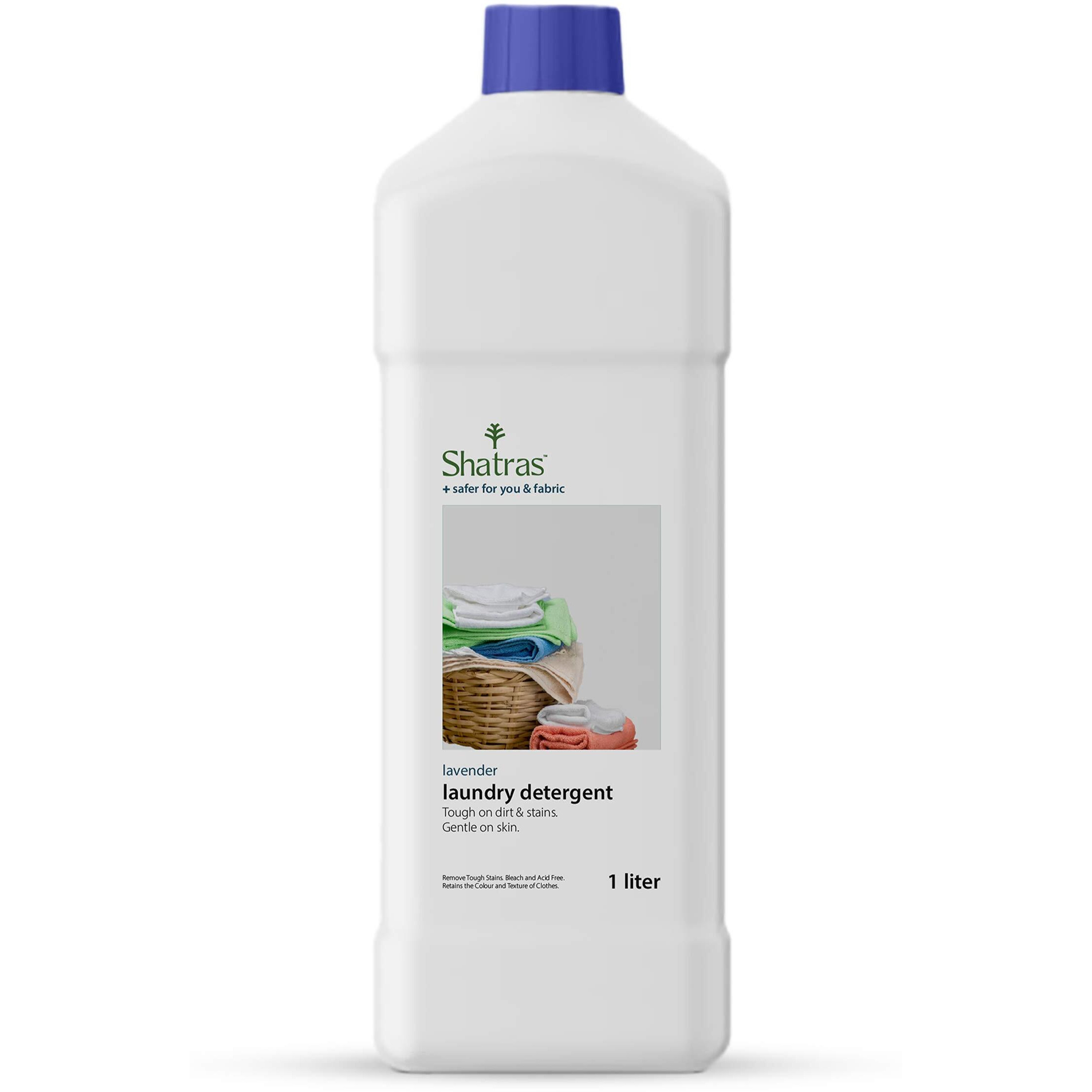 Shatras Liquid Detergent 1 Liter | Laundry Liquid For Fabric Care | Suitable For Top-Load And Front Load Machine And Hand Wash | Concentrated Laundry Detergent (1 Litre)