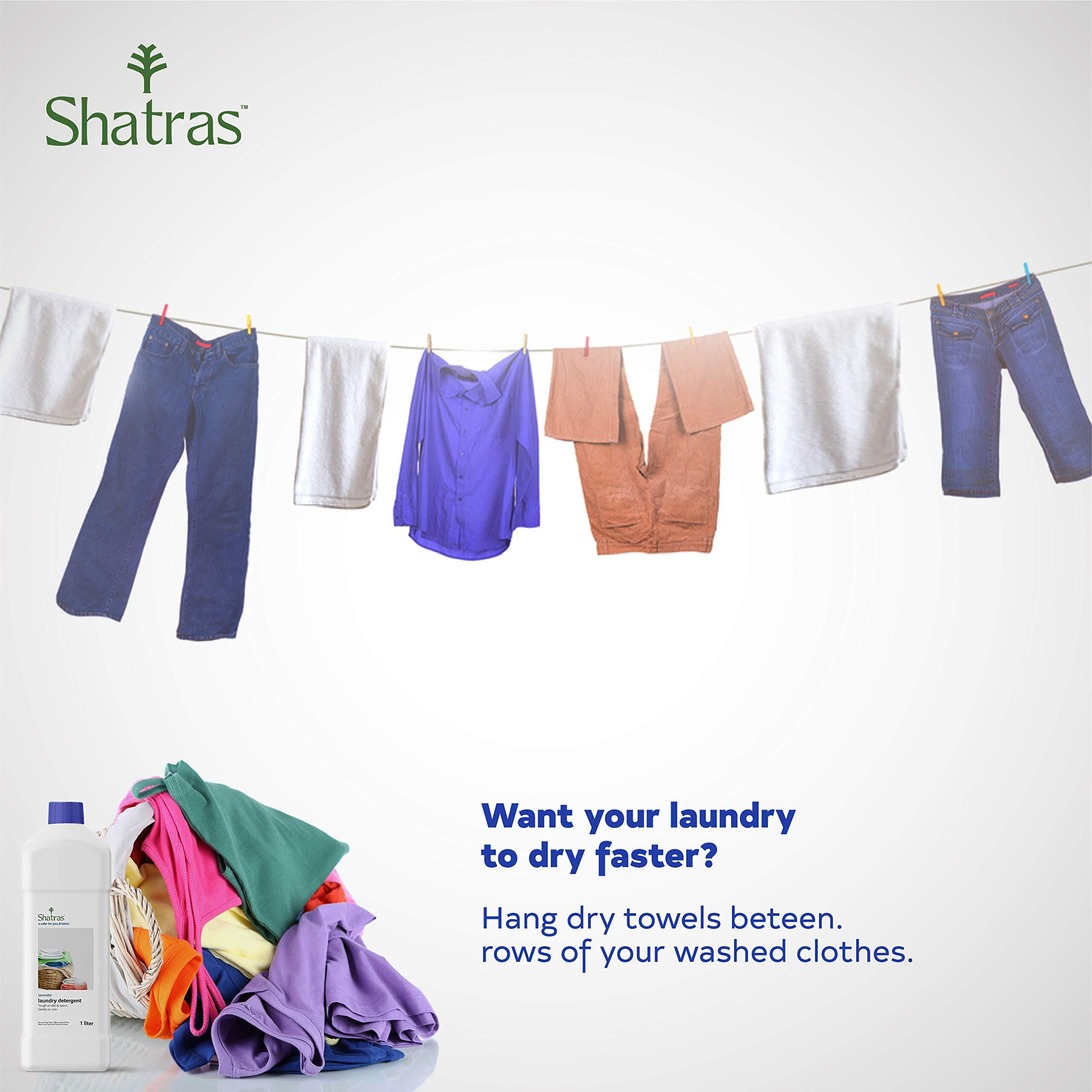 Shatras Liquid Detergent 1 Liter | Laundry Liquid For Fabric Care | Suitable For Top-Load And Front Load Machine And Hand Wash | Concentrated Laundry Detergent (1 Litre)