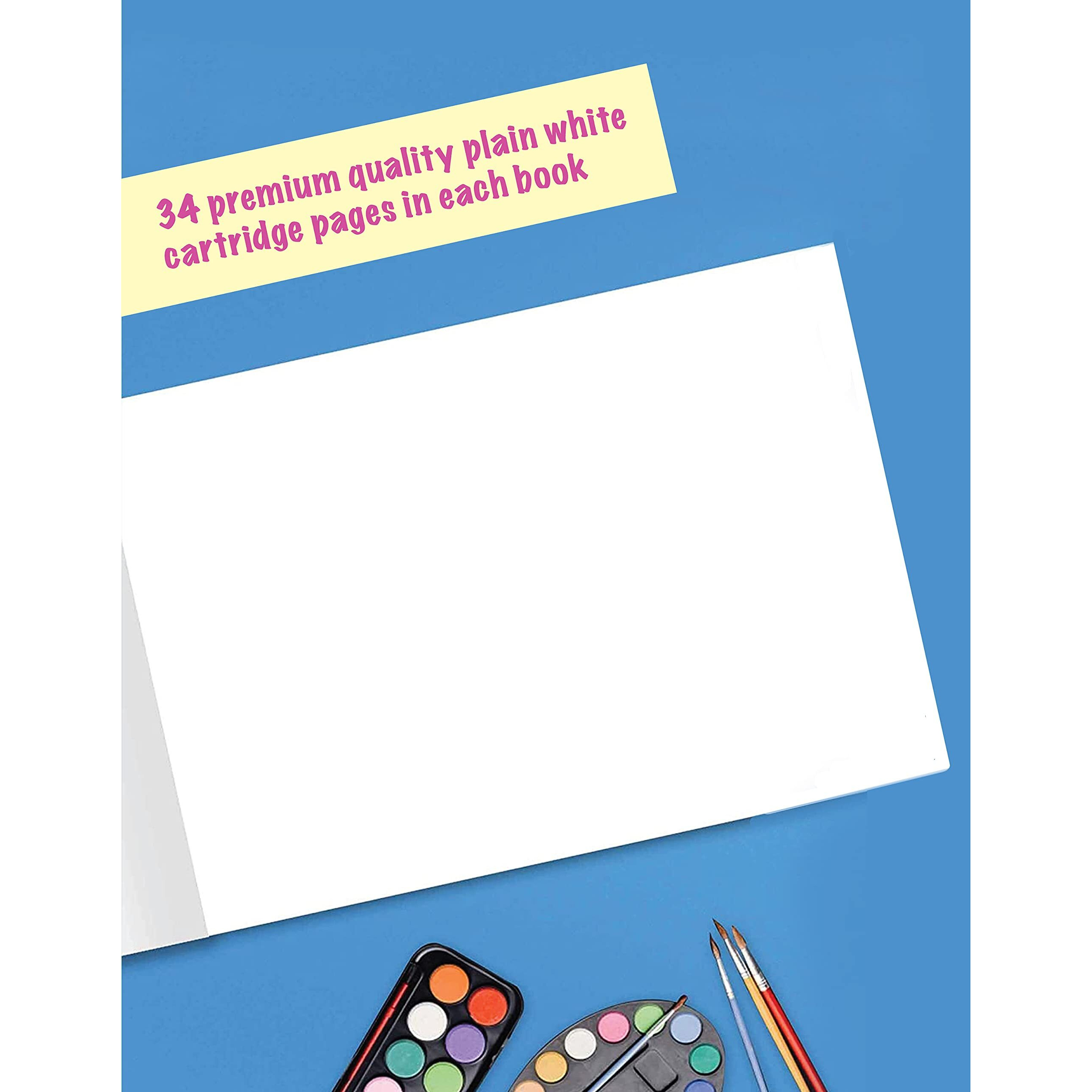 A4 Size Drawing Book | Sketch Book/Art Book For Drawing, Painting And Colouring | 34 Cartridge Pages In Each Book | Soft Bound Cover | 29.5 Cm X 21 Cm Approx | Set Of 2