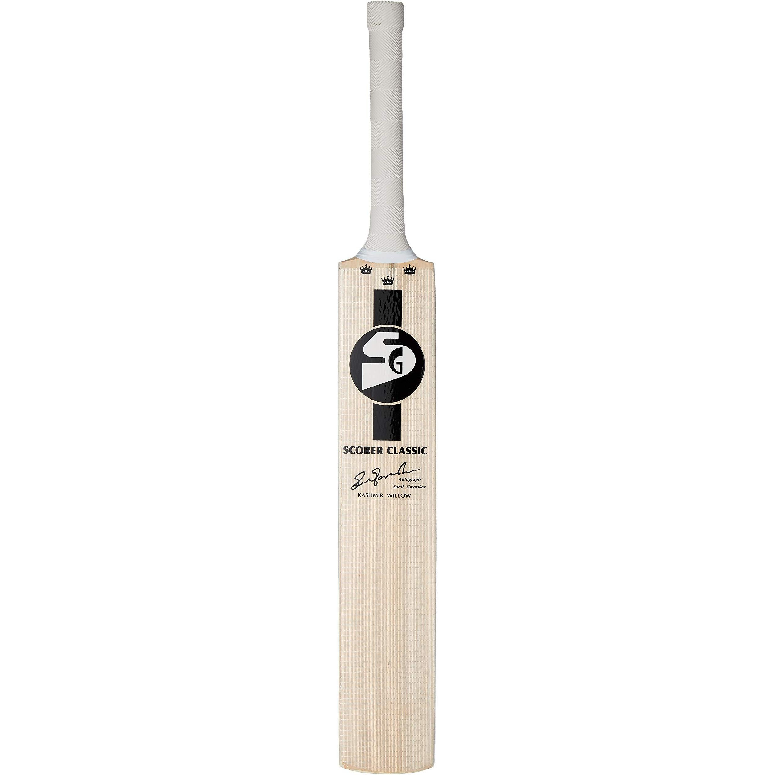 Sg Scorer Classic Kashmir Willow Cricket Bat ( Size Size 3,Leather Ball )