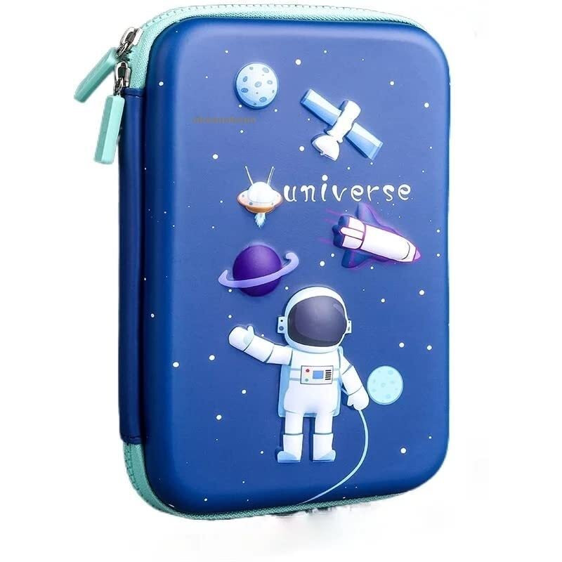 Okean 3D Astronaut Blue Pencil Box Space Pencil Case For Kids, Kids, Pencil Case For Boys, Return Gifts For Kids-Space & Astronaut Theme - Ethylene Vinyl Acetate (Eva)
