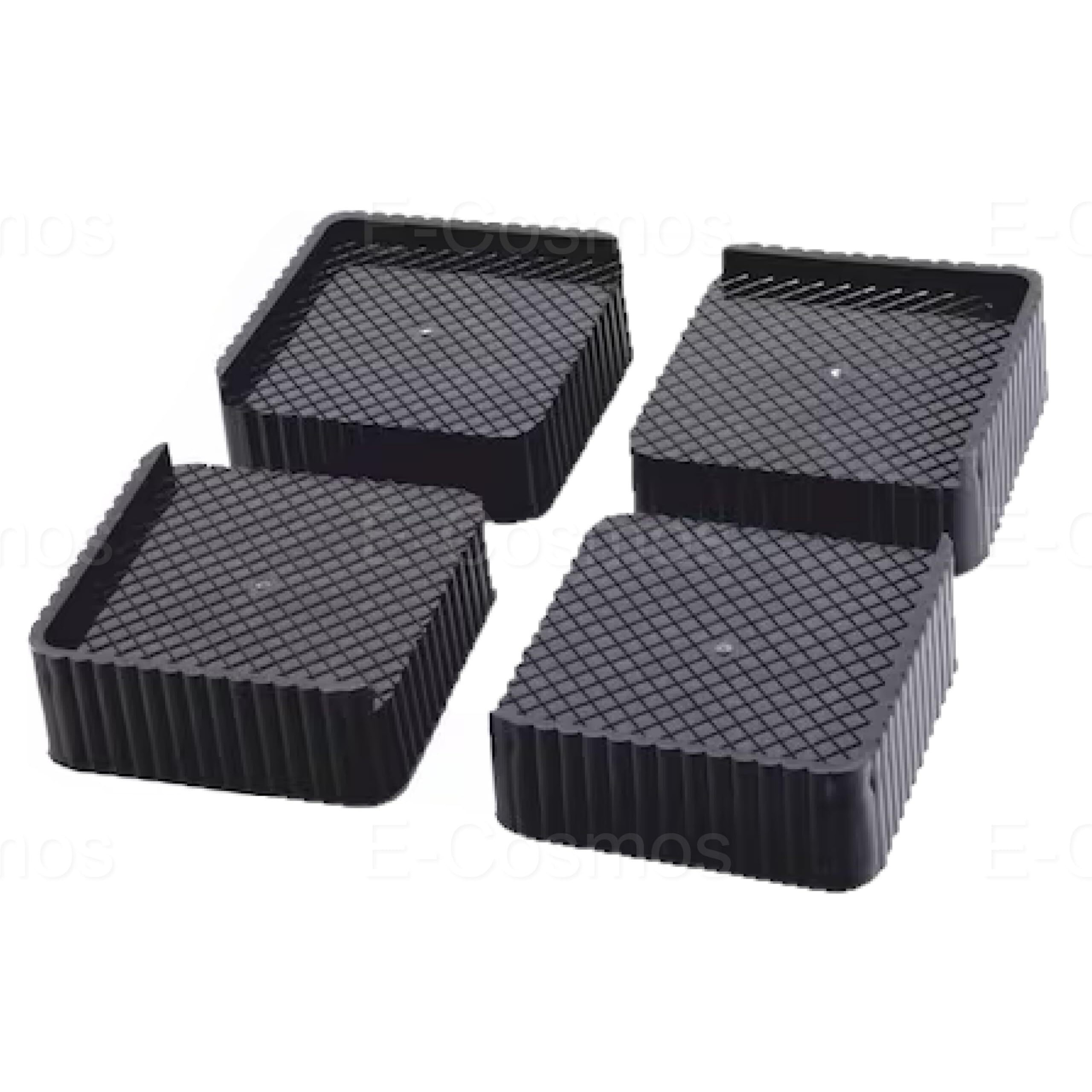 E-Cosmos Refrigerator Stand, Washing Machine Stand, Furniture Base Stand, Fridge Stand For Single Door And Double Door (Black) (Pack Of 4)