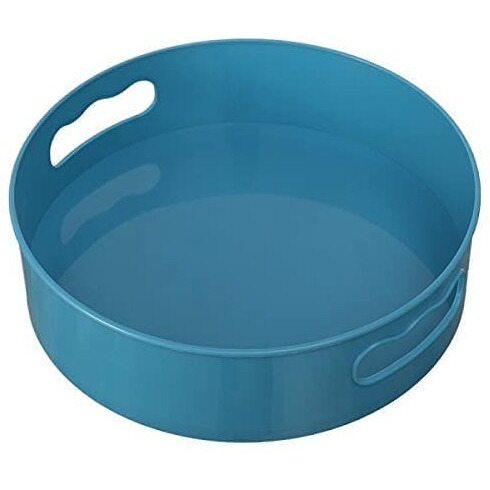 Spenfrone Multi-Purpose 360 Rotating Organizer Tray/Kitchen Organizer/Multi- Function Rotating Tray/Cosmetics Organizer (Blue, Pack Of 1, Plastic)