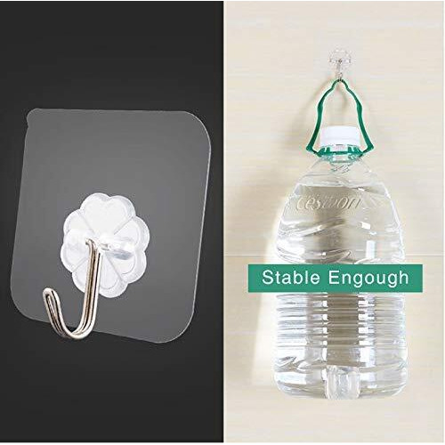 Kbs Wall Hanger Hooks For Hanging Clothes Home Kitchen Office Bathroom Bedroom Door Organizers Accessories Items (Sticky Wall Hook, Pack Of-5)