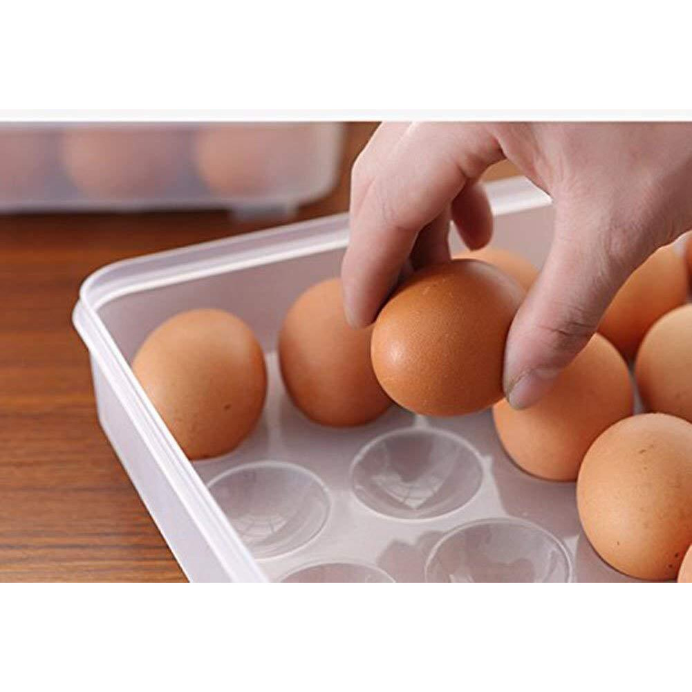 Xml Eggs Tray Plastic Storage Organizer Box Container For Fridge Refrigerator Kitchen Improvement Accessories Item Size Of 24 Eggs (Pack Of 1)