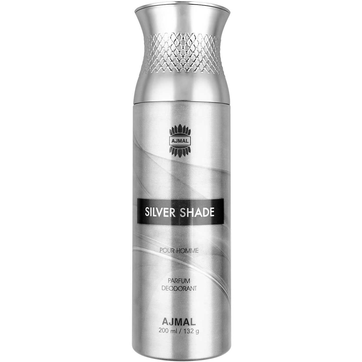 Ajmal Men's Silver Shade Homme Deodorant, 200 Ml, Liquid