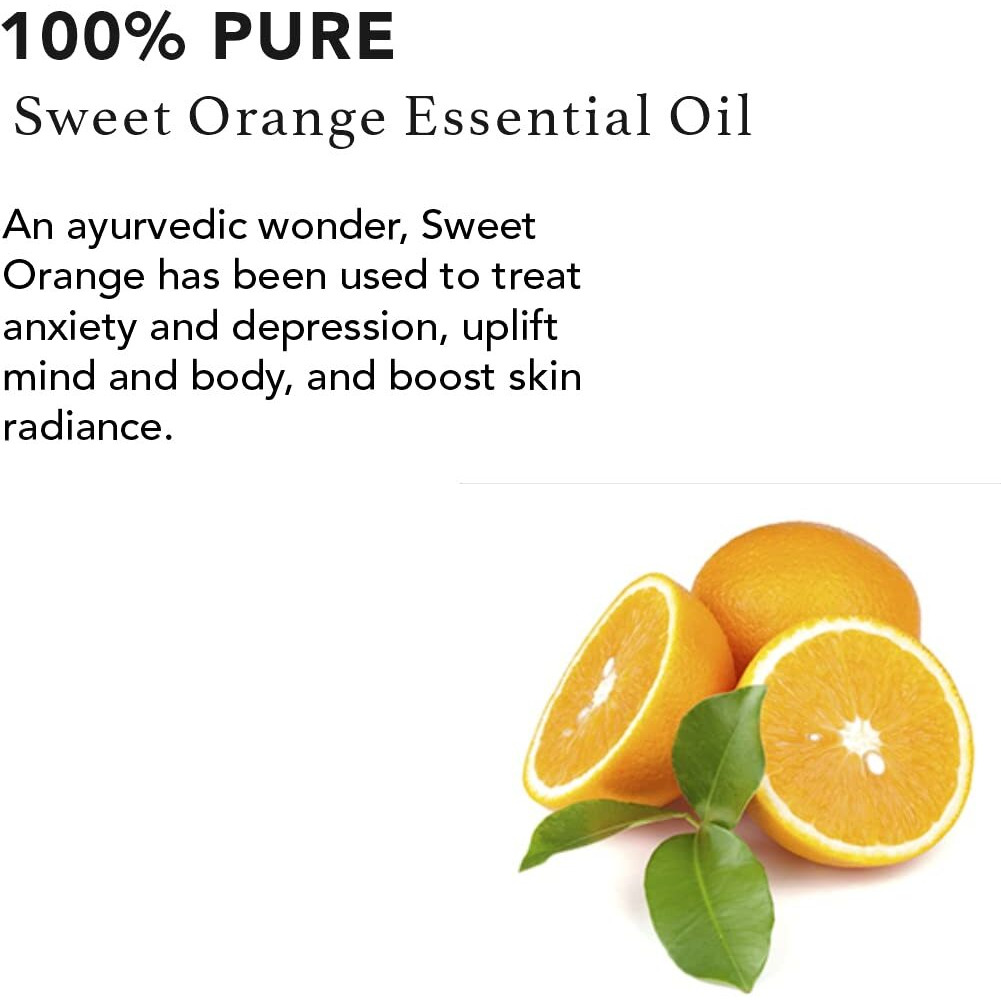 Ras Luxury Oils Sweet Orange Pure Essential Oil| Cold Pressed, Natural Therapeutic Skin Care Helps Relieve Stress & Anxiety | Aromatherapy, Immunity Booster & Skin Brightener For All Skin Types 10Ml