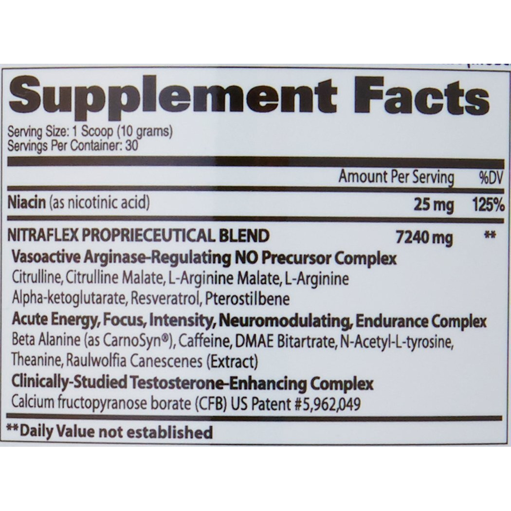 Tag Gat Nitraflex Testosterone Enhancing Pre Workout Dietary Supplement (300 G, Fruit Punch Flavour)