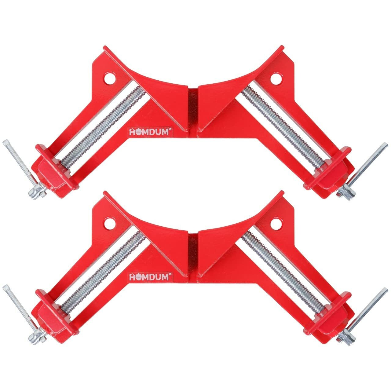 Homdum 90 Degree Corner Clamp Diy Woodworking Framing Holder Tool For Right Angle Picture Frame Clamping With One Finger Rotating Screw Jaw Pack Of 2 Pieces
