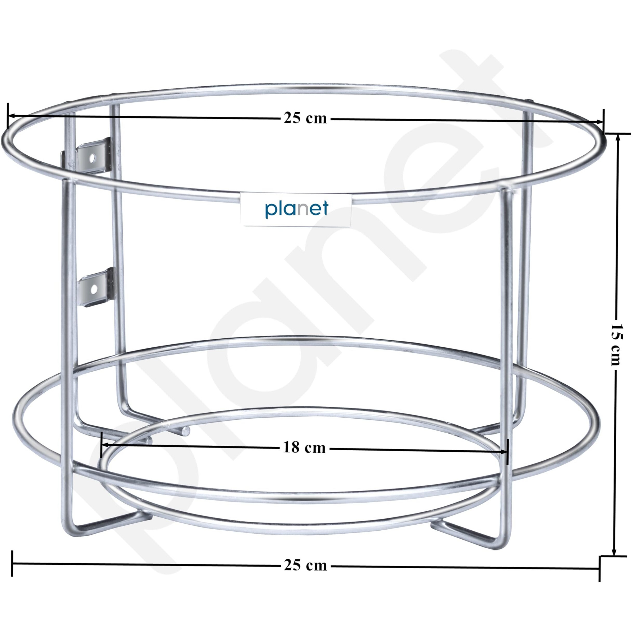 Planet High Grade Stainless Steel Bin Holder/Bucket Holder/Garbage/Dust Bin Storage Rack/Door Mount/Dust Bin Holder For Modular Kitchen/Bathroom/Home And Office (10 Inches, Pack Of 1)