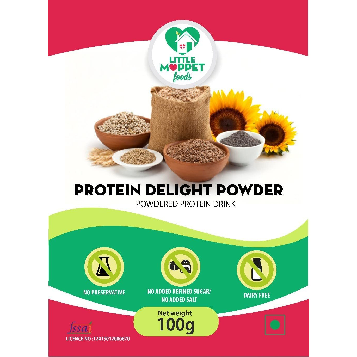 Little Moppet Foods Protein Delight Powder - 100G