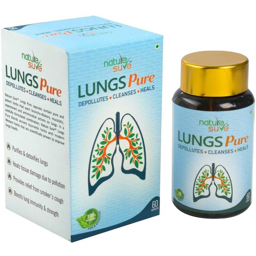 Nature Sure Lungs Pure Capsules For Men & Women 1 Pack (60 Capsules)