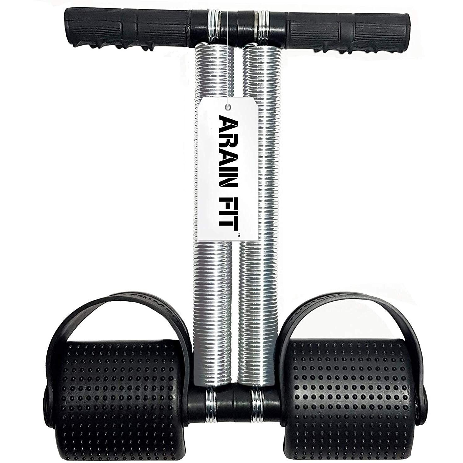 Arain Fit Double Spring Tummy Trimmer Ab Exerciser For Men And Women Waist Trimming, Bicep, Body Toner Black