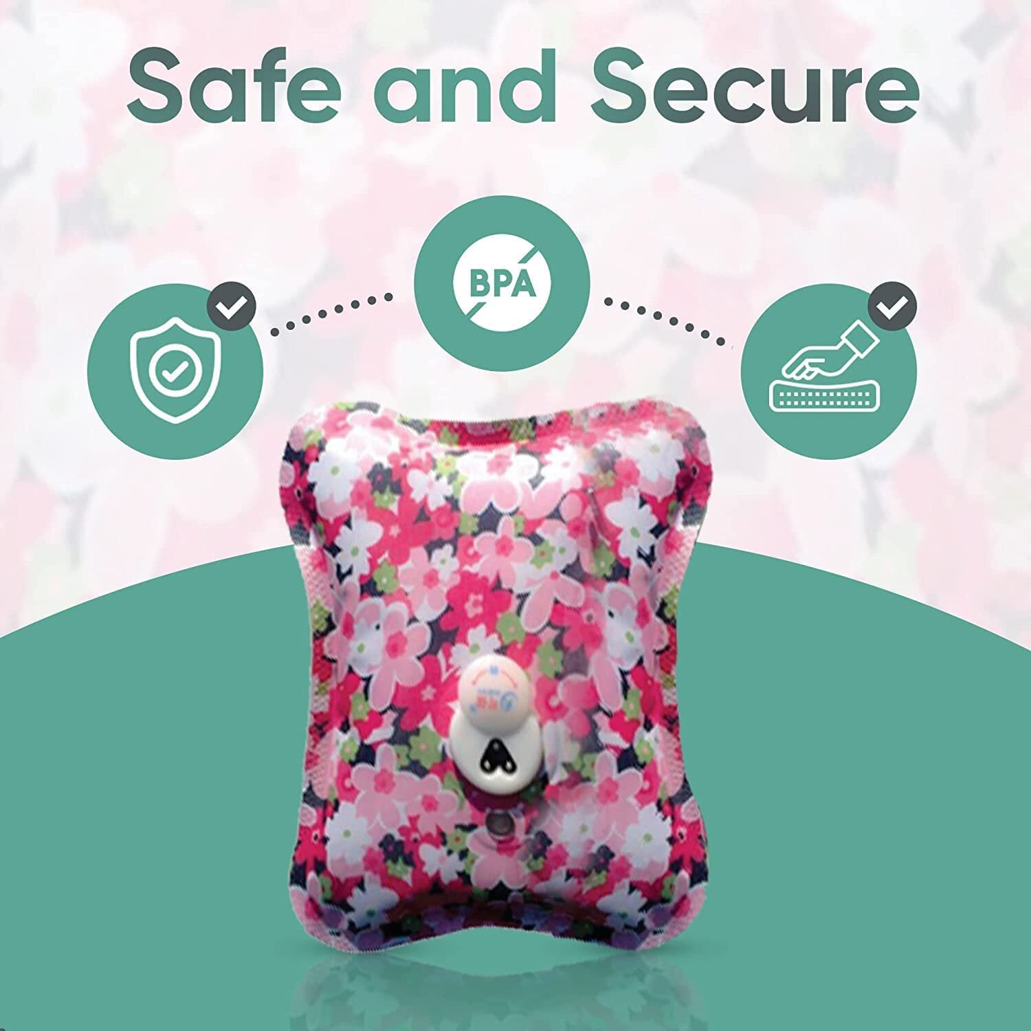 Unyks Star Electric Hot Water Bag For Pain Relief  Heating Pad For Period Cramps, Back Pain, And General Pain Relief  Rechargeable Gel Heating Pad  Warm Water Bag  Electric Hot Bag For Instant Comfort