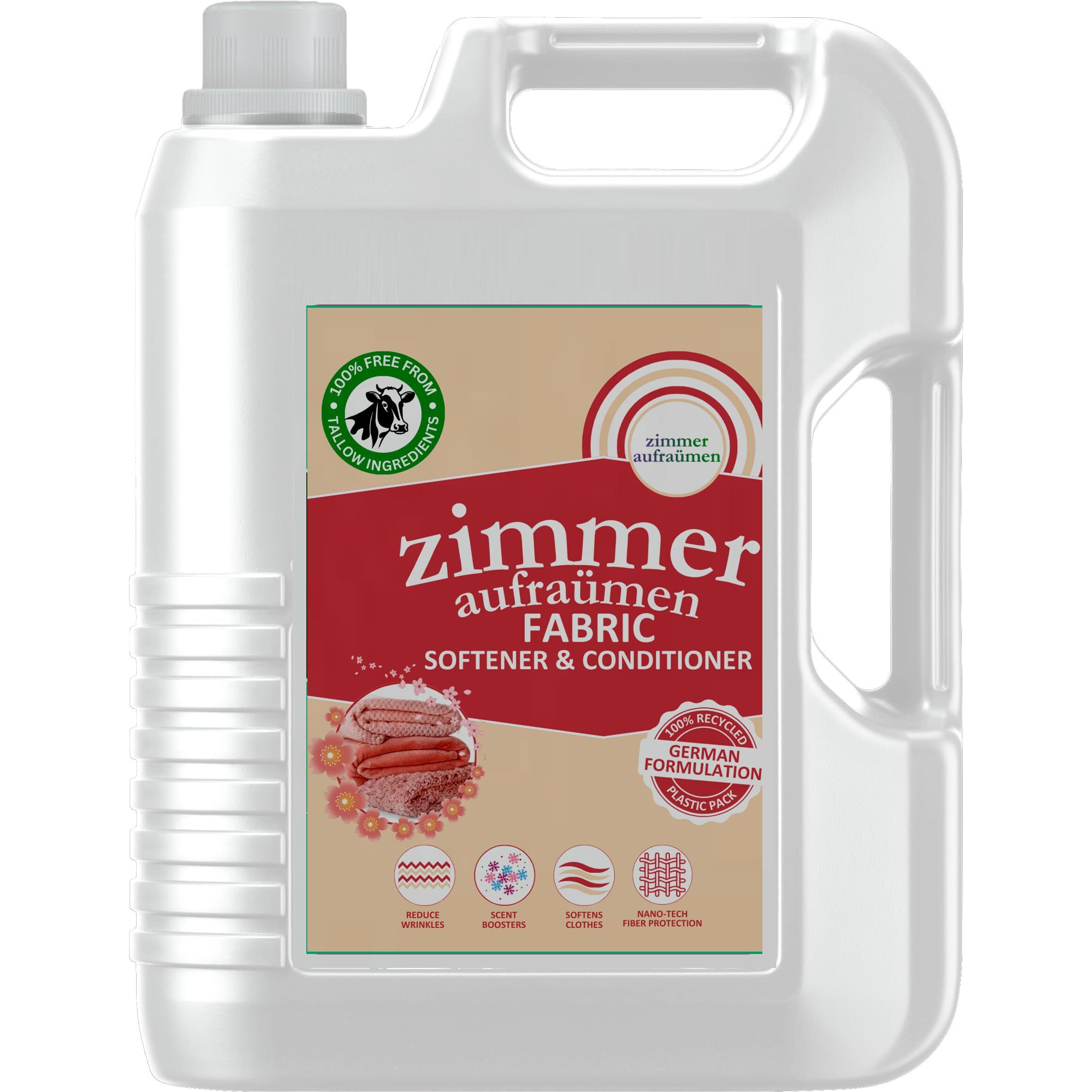 Fabric Conditioner & Softener 5 Liters - Free From Any Tallow Based Ingredient | 100% Vegan | Longlasting Freshness