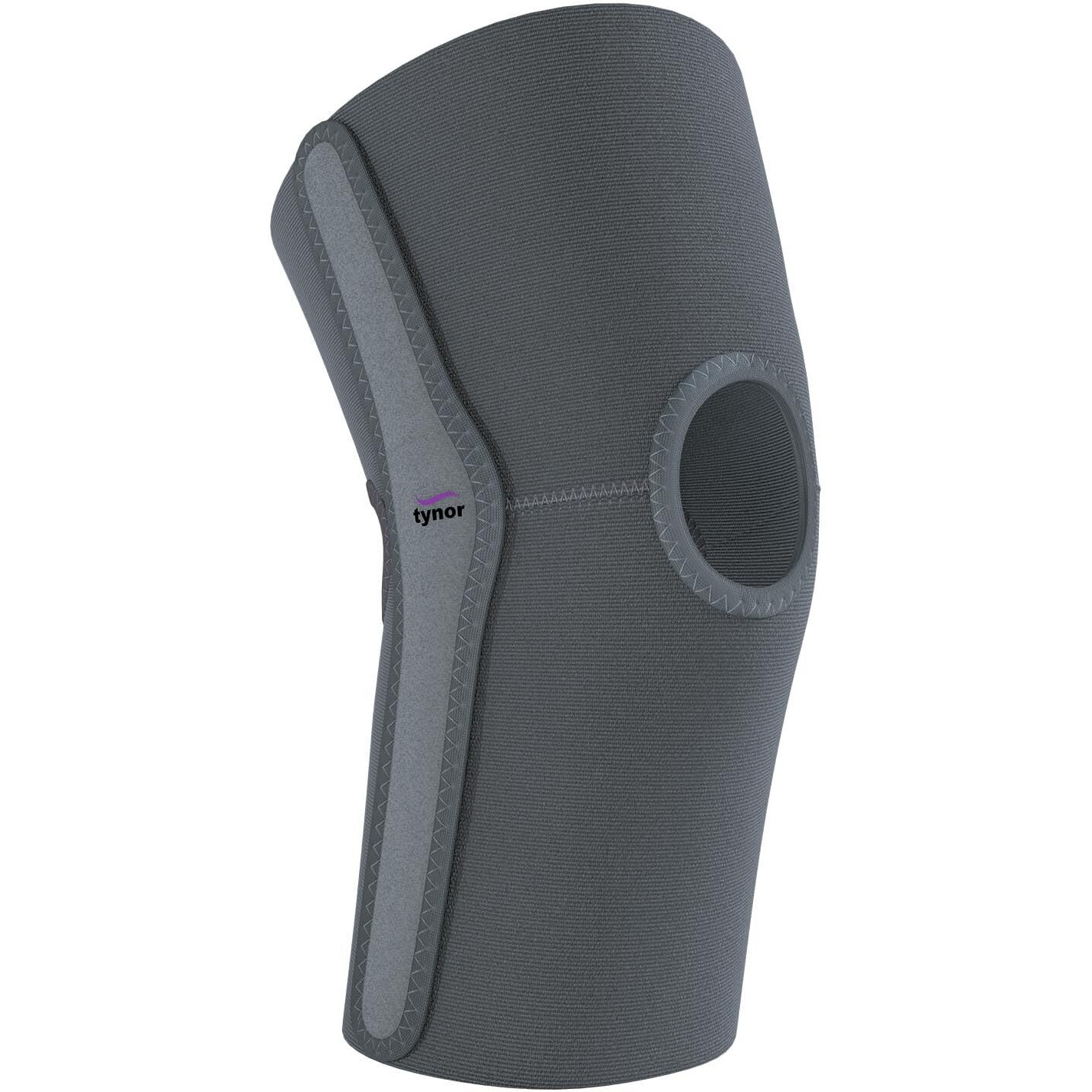 Tynor Elastic Knee Support | Compression Sleeve For Knee Pain Relief, Joint Support For Men & Women, Lightweight & Breathable Brace For Sports, Gym, Exercise & Daily Use | Pack Of 1 (Grey, Xl)