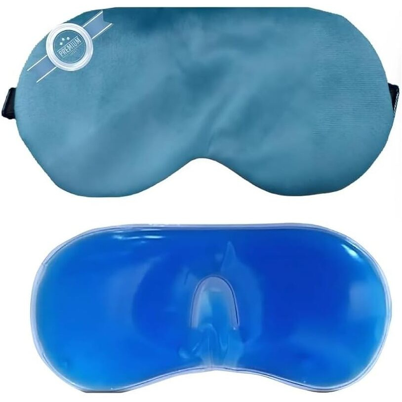Episkey Primium Velvet Cooling Gel Relaxing Eye Sleep Mask For Dark Circles, Dry Eyes, Cooling Eyes, Pain Relief, Redness, Eye Patches, Sleeping Cool Pad Suitable For All Family Members Sleeping Mask Sky Blue (Sb-Gl)