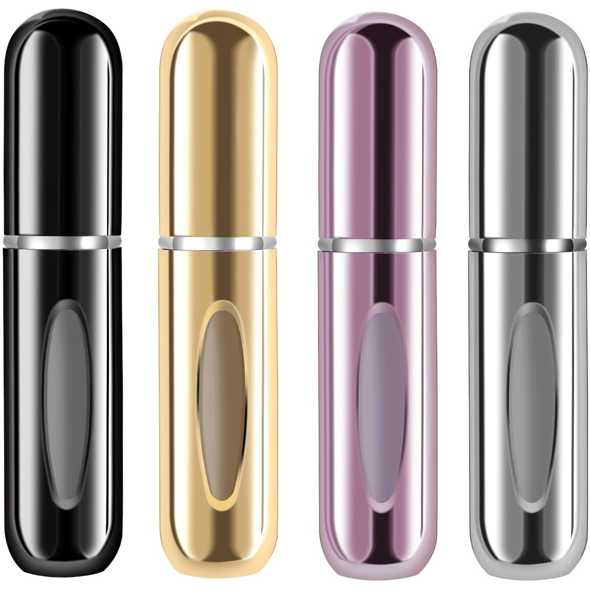Yamadura Yuesuo Portable Mini Refillable Perfume Atomizer Bottle, Atomizer Perfume Spray, Scent Pump Case, Travel (5Ml, 4 Pack), Transparent