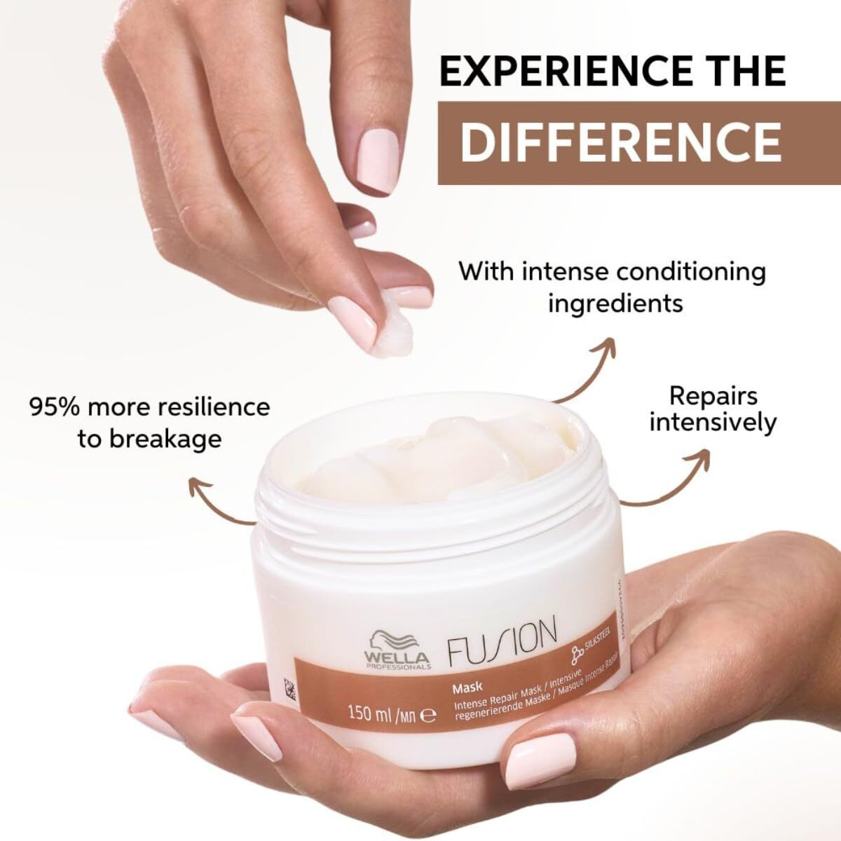 Wella Professionals Fusion Fresh Intense Repair Hair Mask | 150 Ml | Dry Damaged Hair Treatment | With Silk Amino Acids | To Strengthen Hair Against Breakage,1 Count
