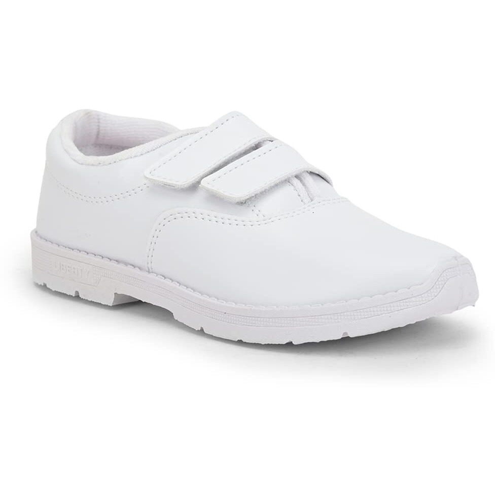 Liberty Kids S/Boy-V White School Shoes - 13C Uk