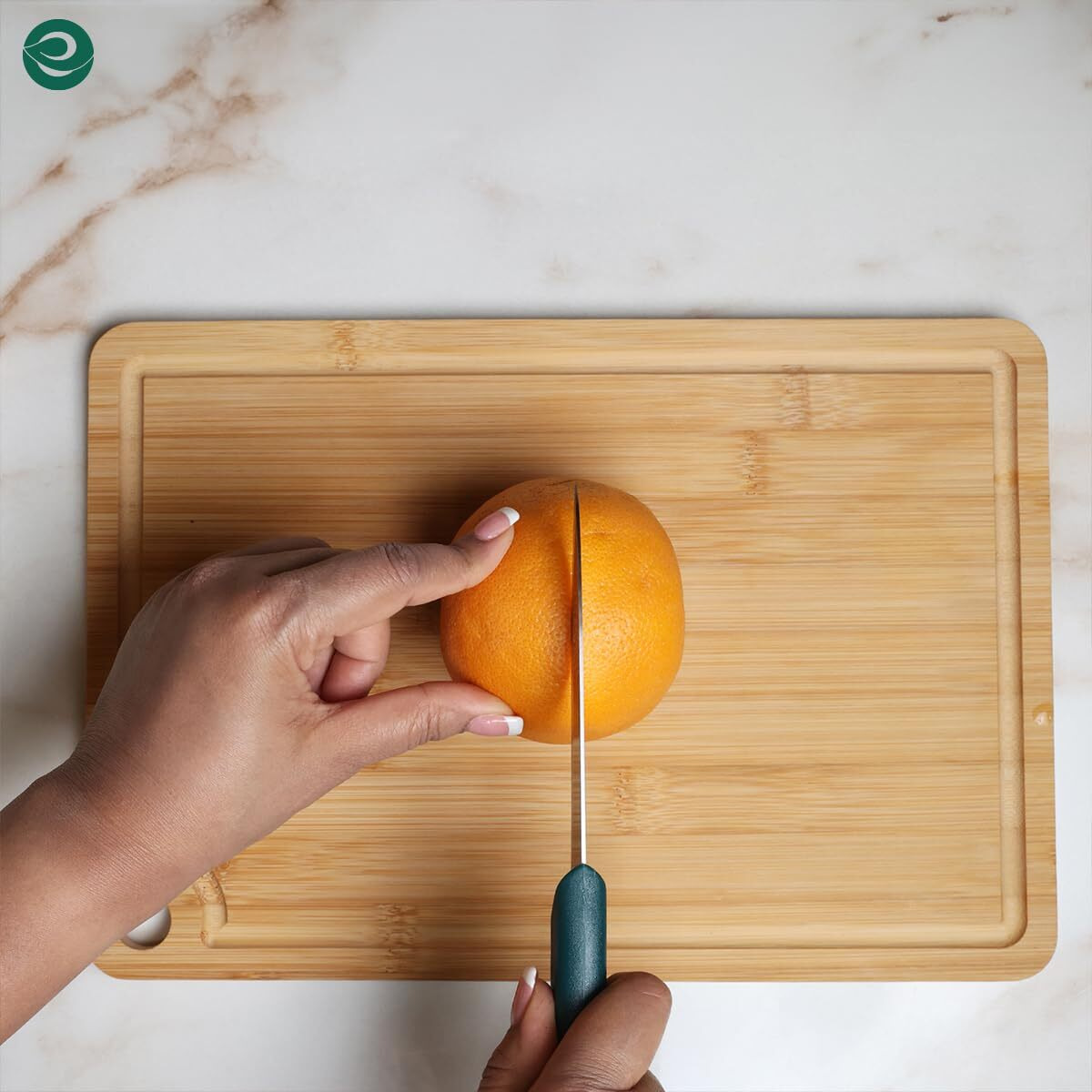 Eco Soul [18 X 12 Inch, X Large] Bamboo Cutting Board | Wooden Vegetable Chopping Board | Bamboo Wood Kitchen Accessories (46 X 30 Cm)