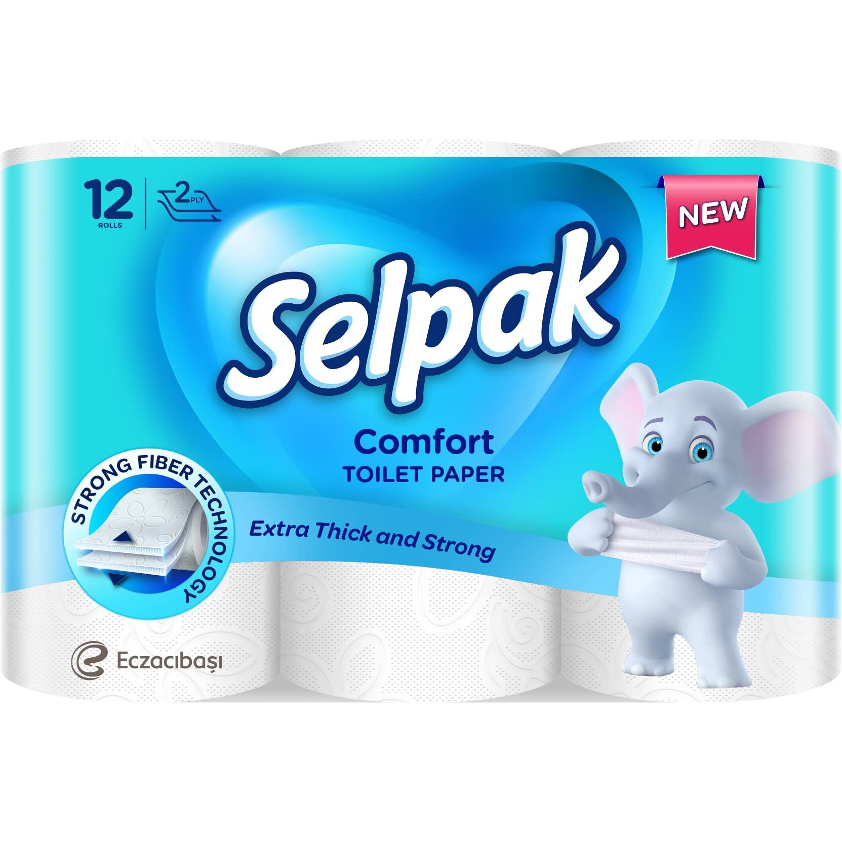 Selpak Toilet Paper Comfort, 12 Rolls