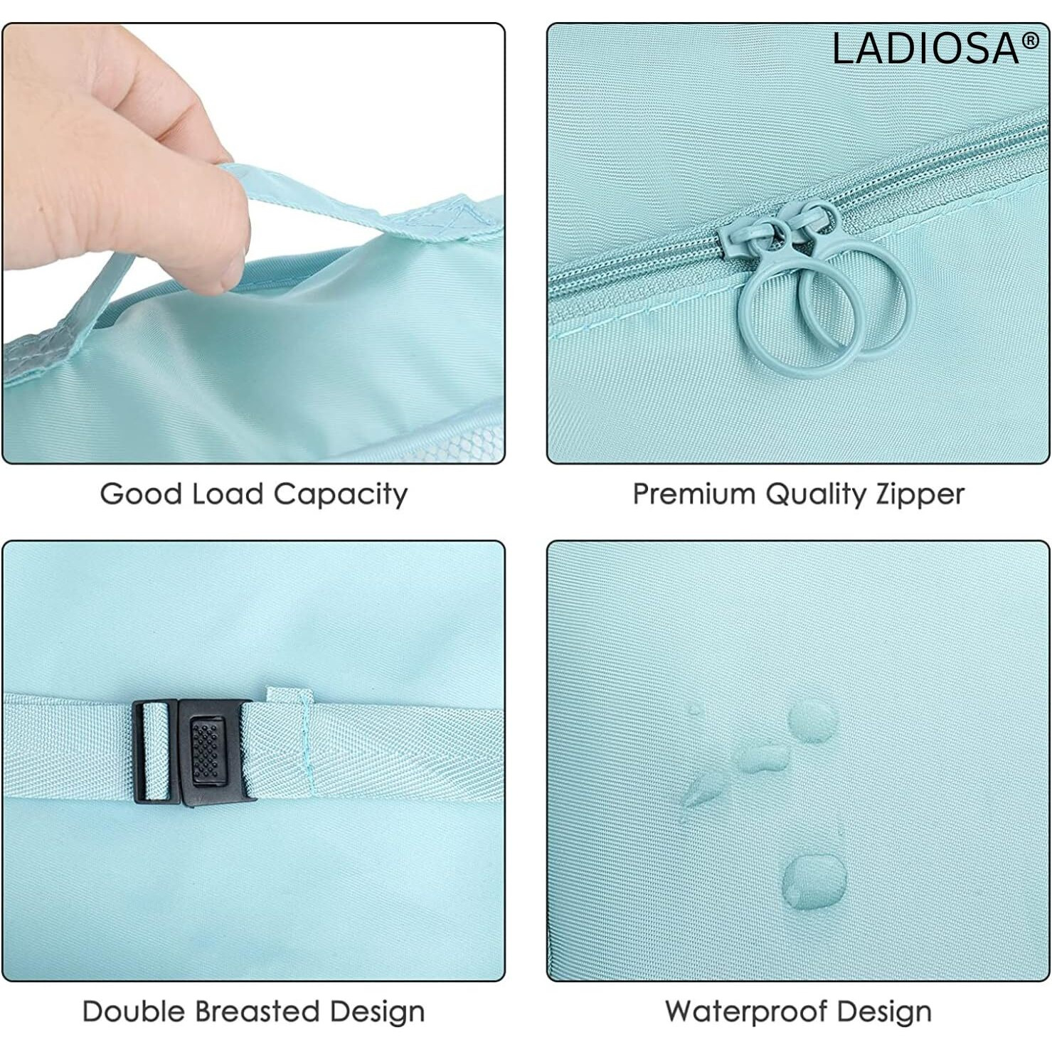 Ladiosa Travel Organizer, Packing Cubes For Travel, Travel Essentials, Packing Cubes, Packing Bags For Clothes, Travel Organizer For Women Travel Organizer, Nylon, 2.8 Cm, 19.2 Cm, Blue