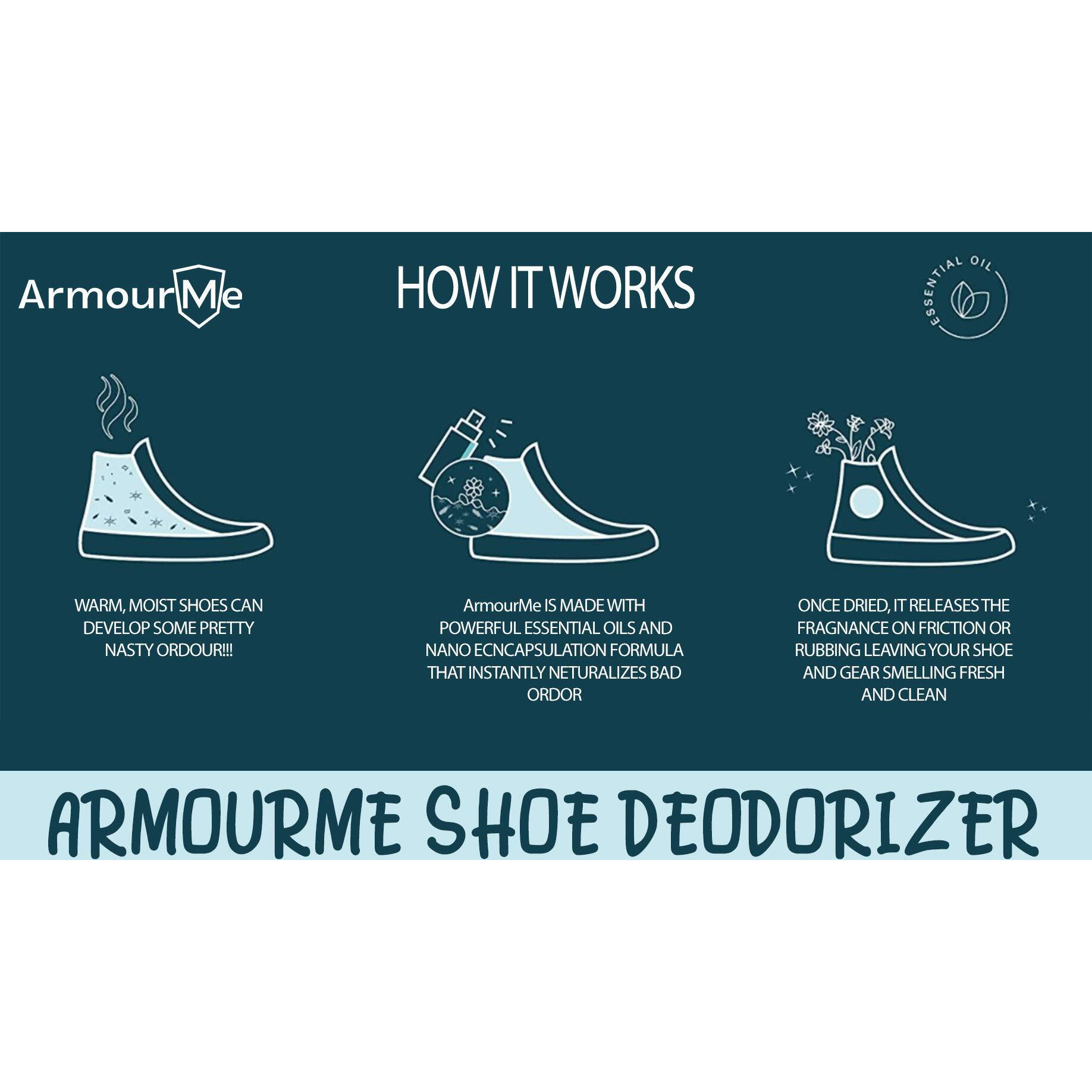 Armourme Shoe Spray | Shoe Deodorizer | Shoe Spray Smell Eliminator For Shoes And Sandal | Men & Women Extra Strength Shoe Odor Eliminator | Socks Deodorize. (Fresh Mint, 100 Ml (Pack Of 1))