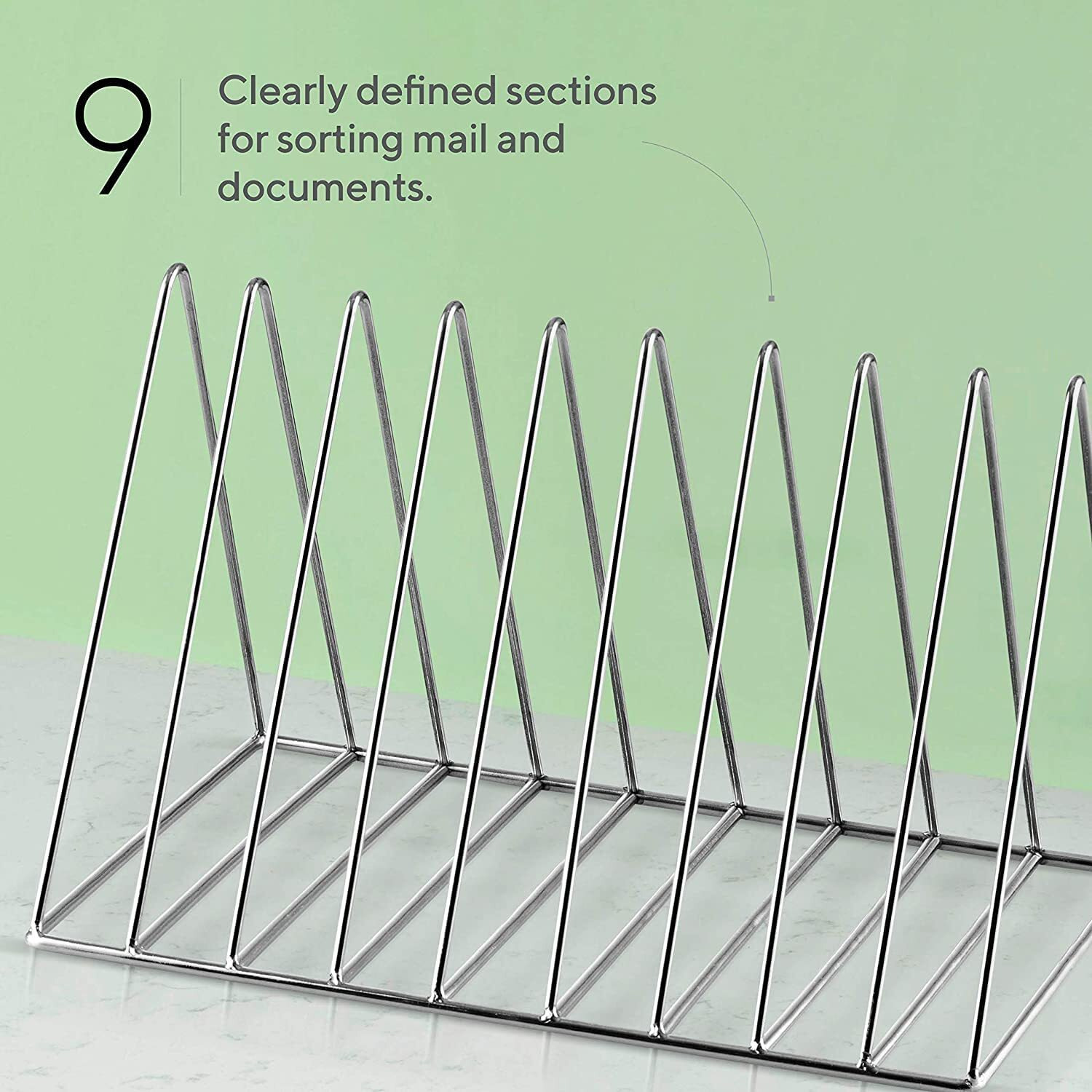 Techsrmaji Triangle Newspaper And Magazine Stand, Newspaper Rack, File Racks, Holder Desktop Iron Book Rack, Shelf Rack For Table Office, File Organizer For Desk (Silver)