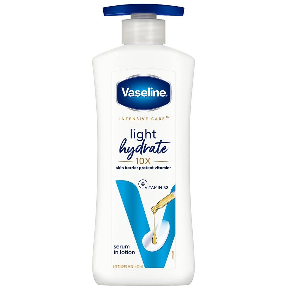 Vaseline Light Hydrate Serum In Lotion, 400 Ml | Superlight & Non-Sticky For Hydration Boost