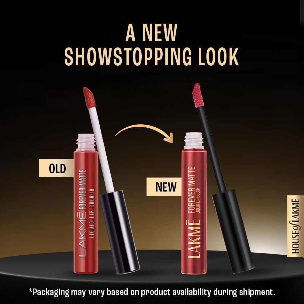 Lakm Forever Matte Liquid Lip, 16Hr Lipstick, Lightweight & Transferproof - Nude Charm 5.6Ml