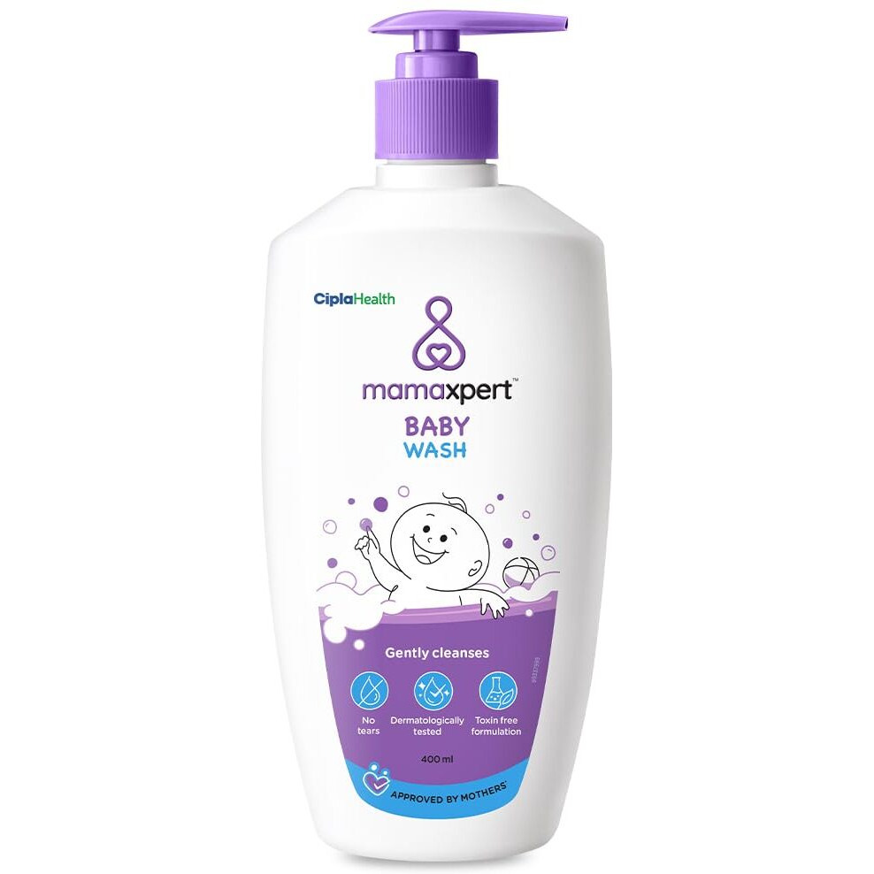 Cipla Health Mamaxpert Baby Wash 400Ml | Baby Body Wash For Bath | No Tears Formula For Baby Bath | 0-5 Years
