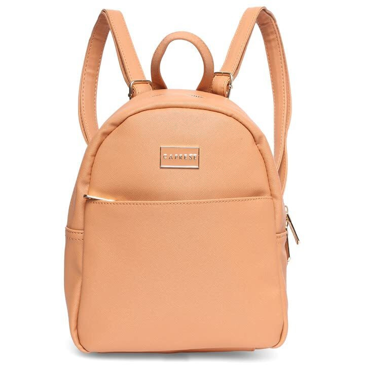 Caprese Women's Faux Leather Sabeena Medium Backpack (Orange)