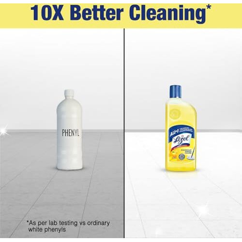 Lizol 625 Ml (Pack Of 2) - Citrus, Disinfectant Surface & Floor Cleaner Liquid | Suitable For All Floor Cleaner Mops | Kills 99.9% Germs| India's 1 Floor Cleaner