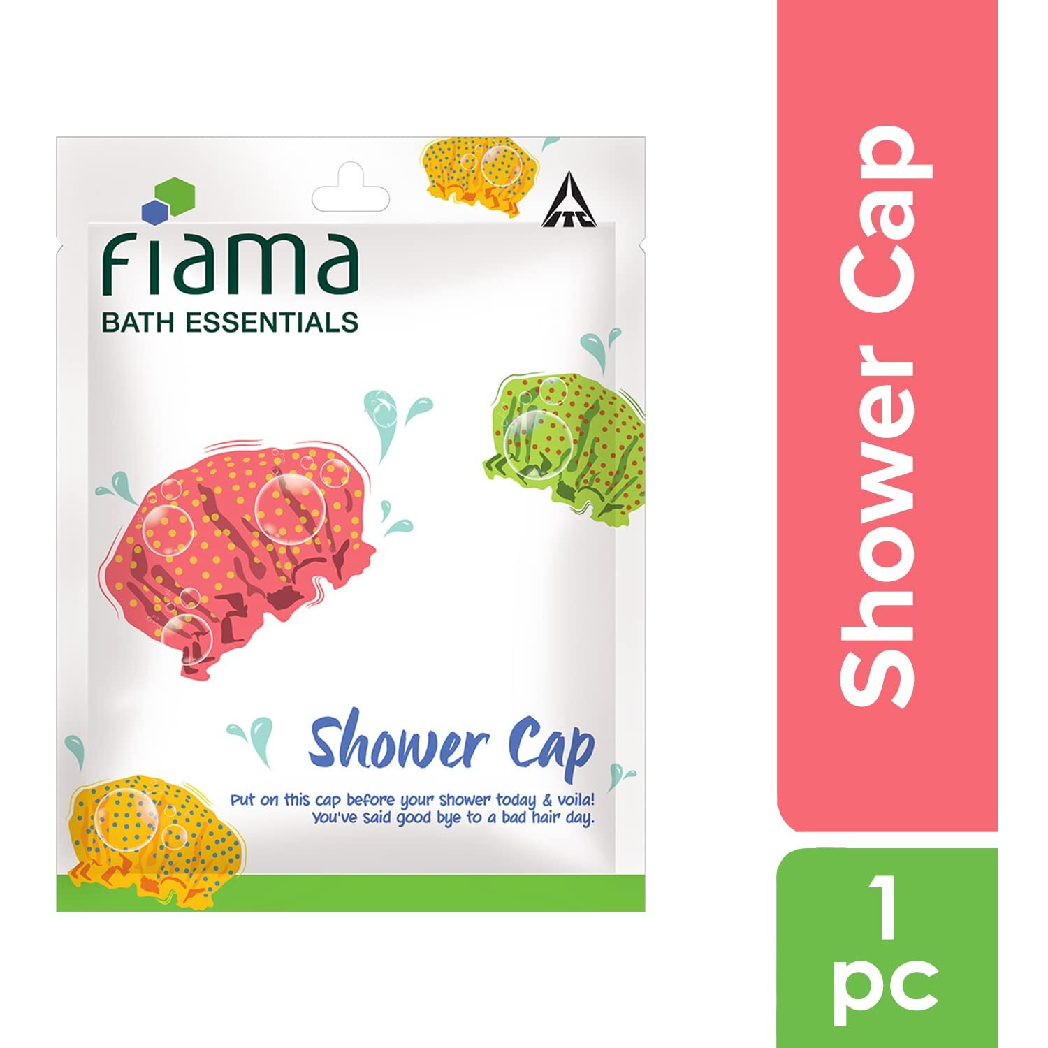 Fiama Bath Essentials Shower Cap, 1 Piece, Hair Cap For Bathing, Hair Protection