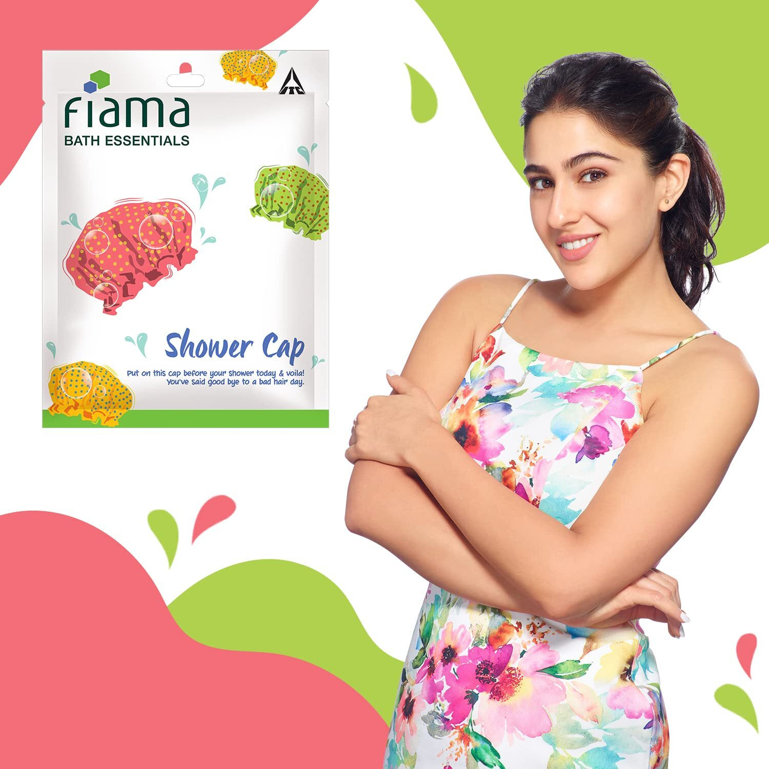 Fiama Bath Essentials Shower Cap, 1 Piece, Hair Cap For Bathing, Hair Protection
