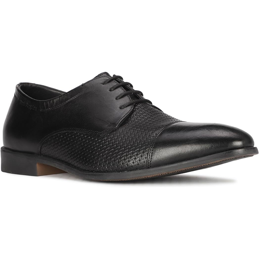 Hush Puppies Mens Deen Derby 1 Black 1 Uniform Dress Shoe - 8 Uk (8246890)