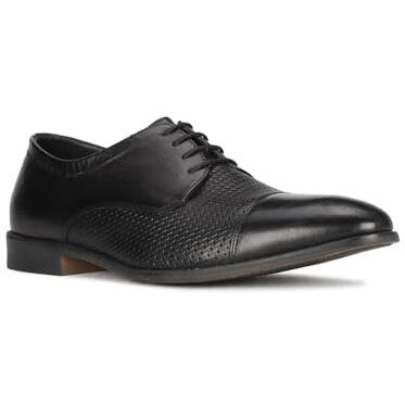 Hush Puppies Mens Deen Derby 1 Black 2 Uniform Dress Shoe - 9 Uk (8244990)