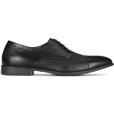 Hush Puppies Mens Deen Derby 1 Black 2 Uniform Dress Shoe - 9 Uk (8244990)
